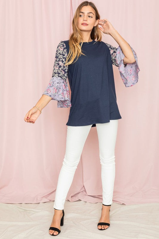 Bohemian Flutter Sleeve Blouse with Angel Sleeves Tunic