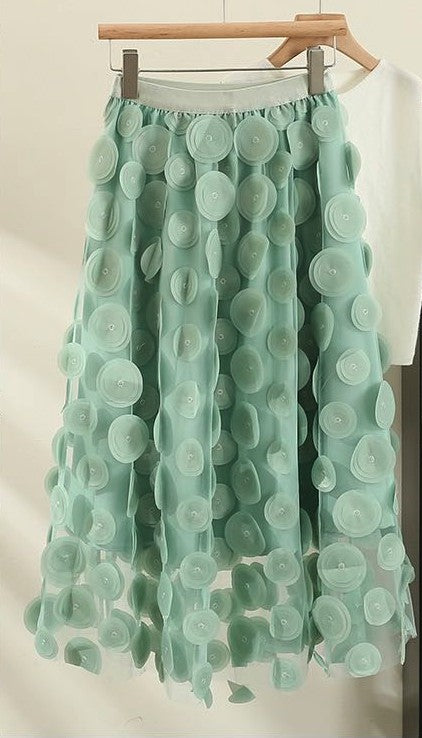 Tulle Skirt with Circle Detail Bubble Design