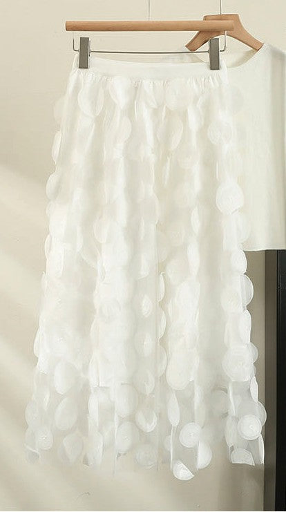 Tulle Skirt with Circle Detail Bubble Design