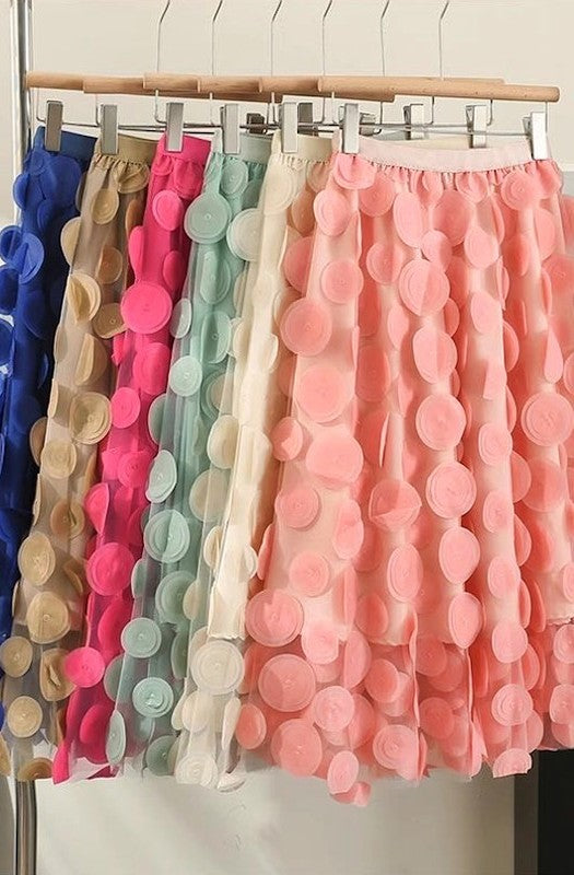 Tulle Skirt with Circle Detail Bubble Design