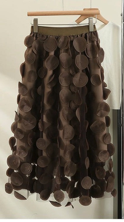 Tulle Skirt with Circle Detail Bubble Design