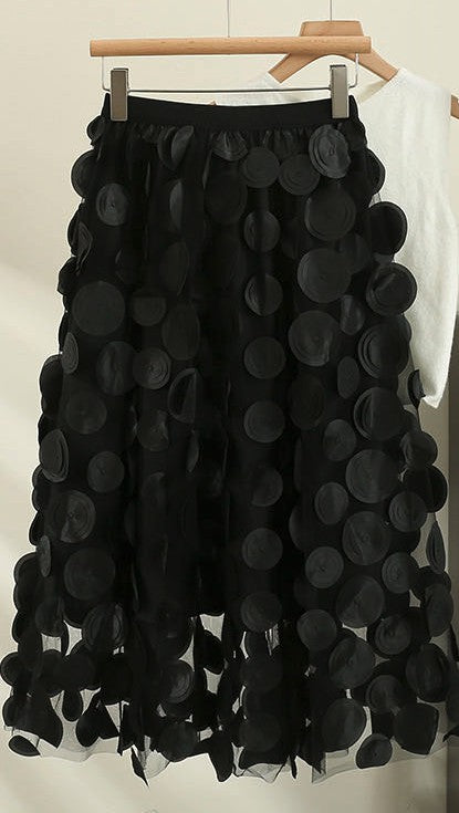 Tulle Skirt with Circle Detail Bubble Design