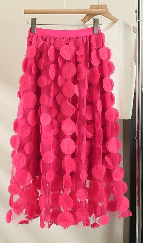 Tulle Skirt with Circle Detail Bubble Design