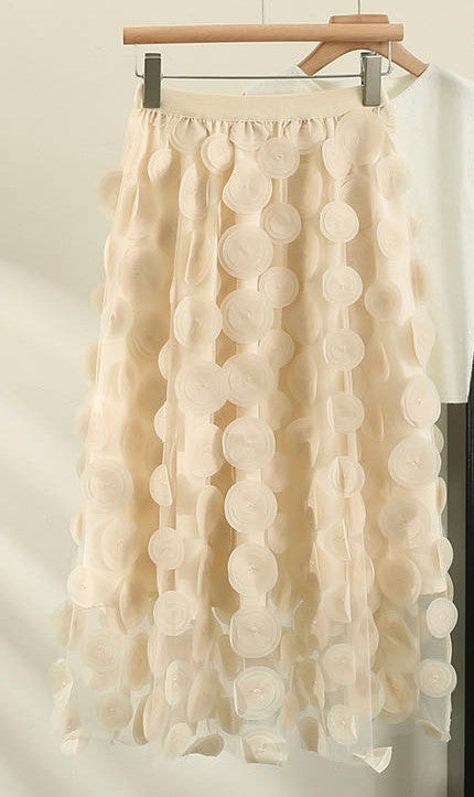 Tulle Skirt with Circle Detail Bubble Design
