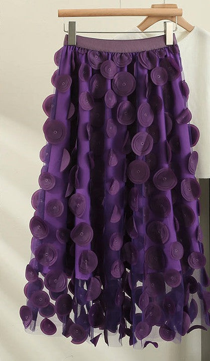 Tulle Skirt with Circle Detail Bubble Design